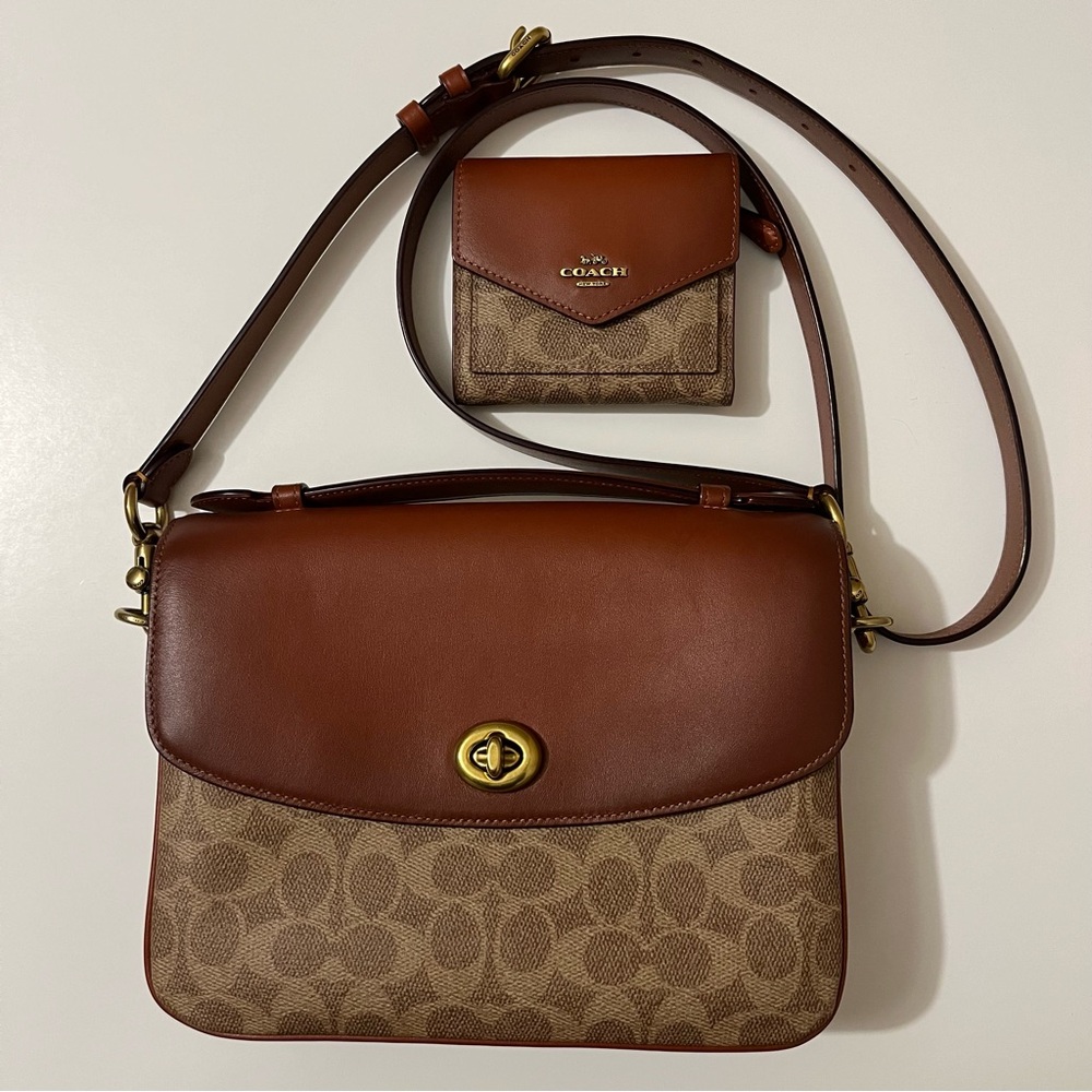 Coach Tan Rust Cassie Crossbody and Wyn Wallet